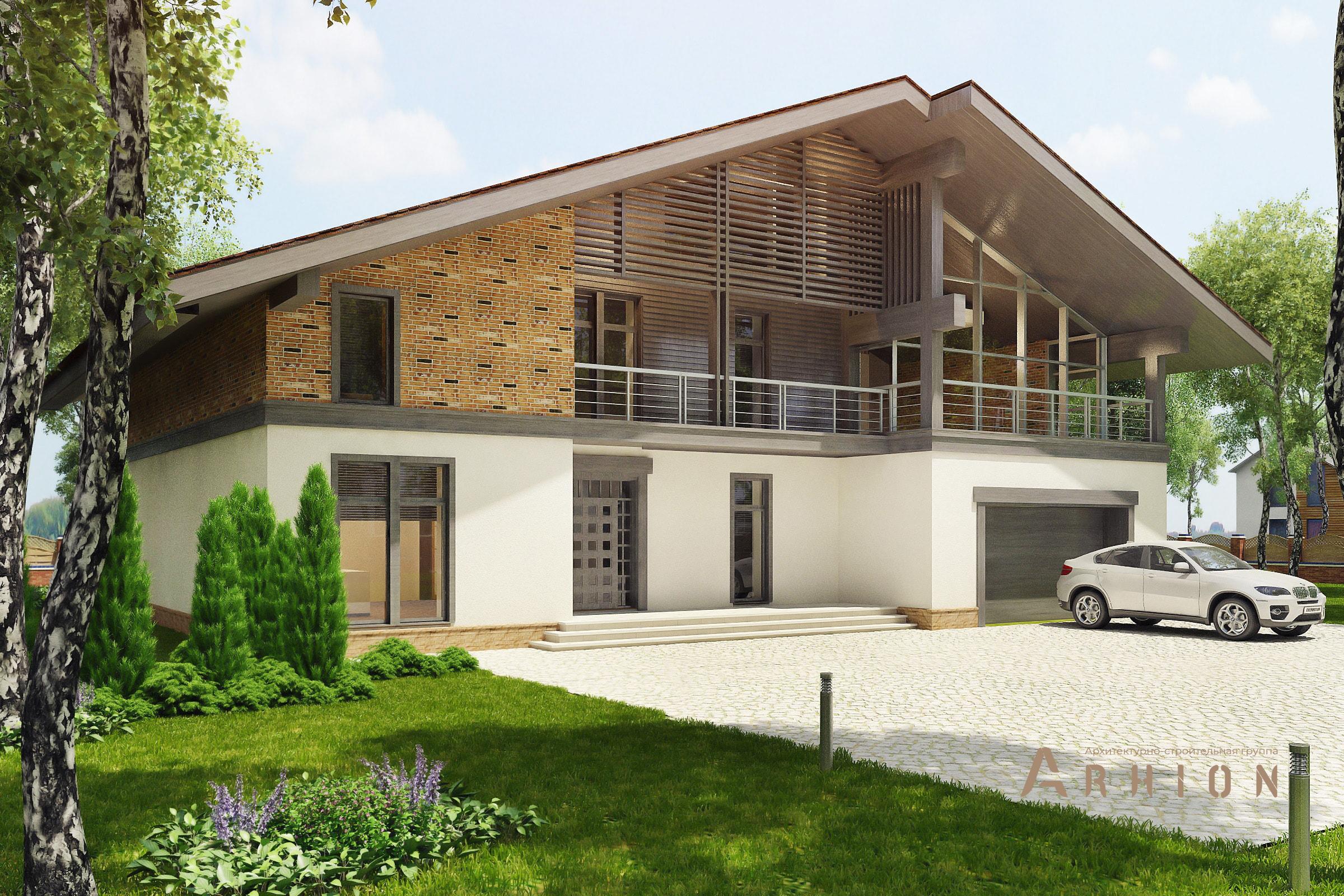 3. Проект двухэтажного дома в стиле шале с двускатной кровлей, av-650, площадью - 650 кв c цокольным этажом, мансардой, сауной, терассой, балконом, гаражом, эркером, вторым светом